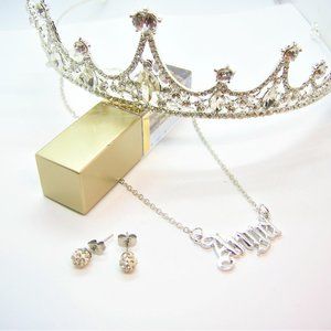 Angel necklace Set and Angel Tiara Gift for Her
